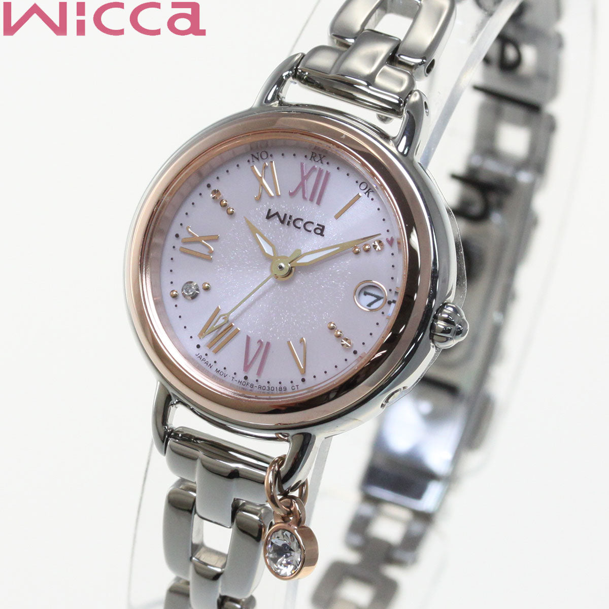 シチズン ウィッカ CITIZEN wicca ソーラーテック 電波時計 腕時計 レディース ブレスライン ときめくダイヤ KL0-537-91
