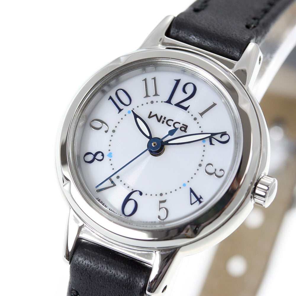 【新品】シチズン CITIZEN 腕時計 レディース KP3-619-12 ウィッカ ソーラーテック wicca SOLAR-TECH ソーラー（E031/日本製） シルバーxブラック アナログ表示約9mmバックル幅