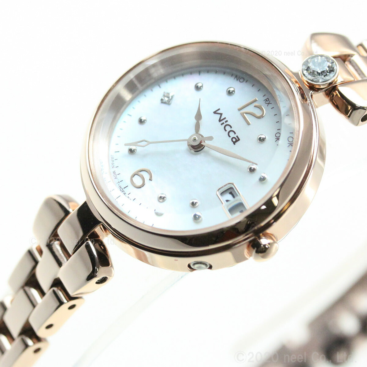 シチズン ウィッカ CITIZEN wicca ソーラーテック 電波時計 ティアラスターコレクション 腕時計 レディース KS1-660-91