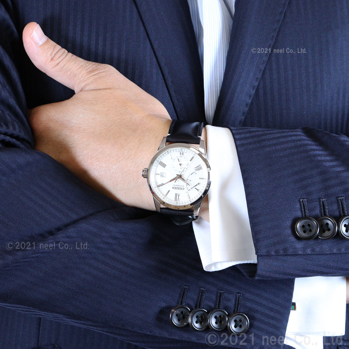 シチズン CITIZEN 腕時計 メンズ NB3020-08A コレクション メカニカル 銀箔漆文字板 CITIZEN COLLECTION 自動巻き（9184/手巻き付） ホワイトxブラック アナログ表示