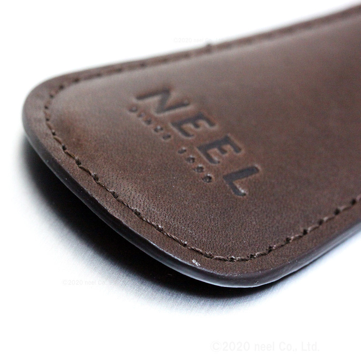 NEEL オリジナル 靴べら 携帯 シューホーン キーホルダー イタリアンレザー ブラウン