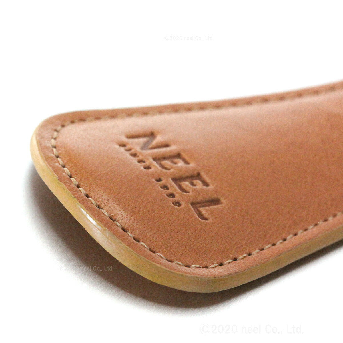NEEL オリジナル 靴べら 携帯 シューホーン キーホルダー イタリアンレザー ナチュラル