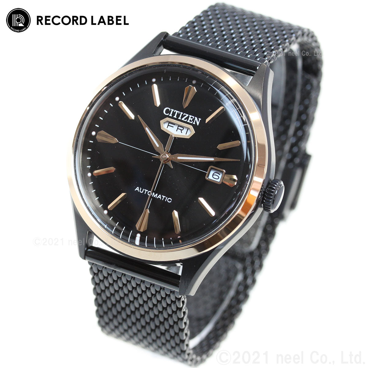 シチズン レコード レーベル 特定店取扱いモデル 腕時計 メンズ 自動巻き C7 クリスタルセブン 機械式 RECORD LABEL 