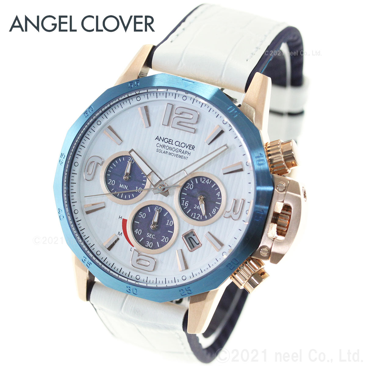 エンジェルクローバー ANGEL CLOVER ソーラー 腕時計 メンズ タイムクラフトソーラー TIME CRAFT SOLAR クロノグラフ NTS45PWH-WH