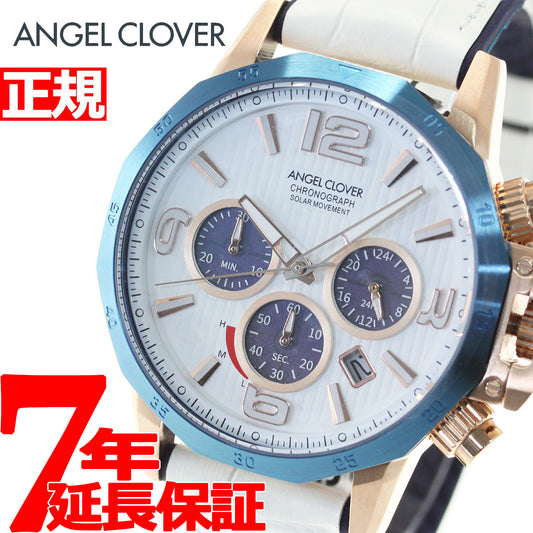 エンジェルクローバー ANGEL CLOVER ソーラー 腕時計 メンズ タイムクラフトソーラー TIME CRAFT SOLAR クロノグラフ NTS45PWH-WH