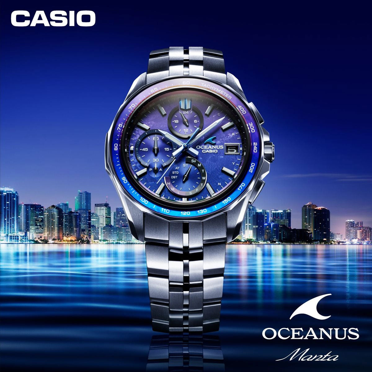 時計【送料込み】CASIO 腕時計 OCEANUS マンタ タフソーラー 電波時計