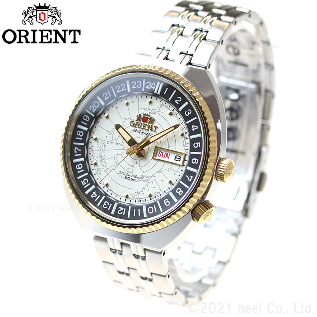 オリエント ORIENT 腕時計 メンズ 自動巻き リバイバル REVIVAL ワールドマップ RN-AA0E01S