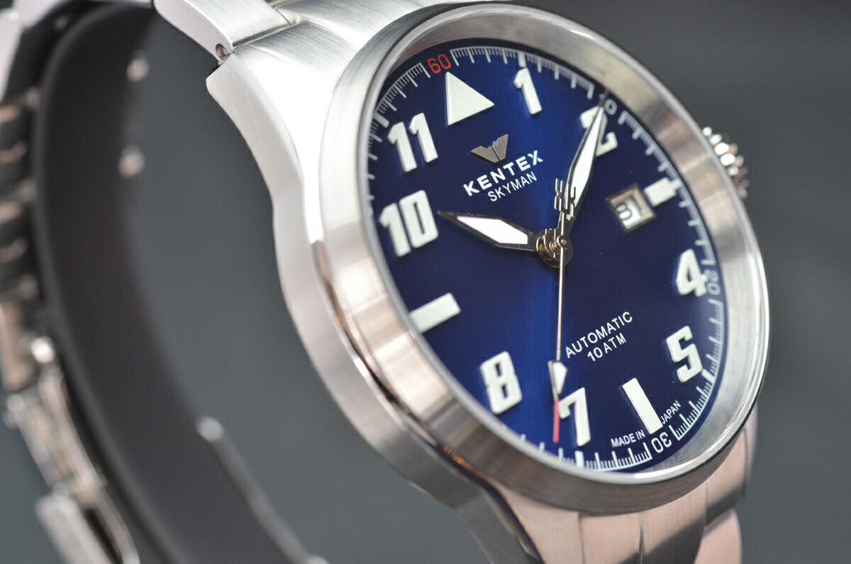 ケンテックス KENTEX 腕時計 メンズ 自動巻き スカイマン パイロットアルファ S688X-22
