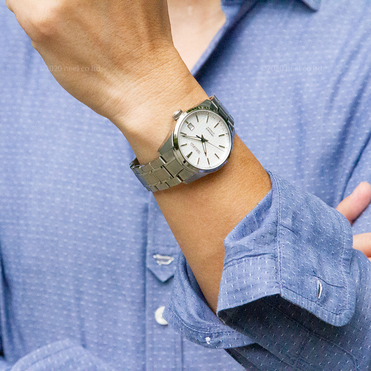 SEIKO  プレザージュ シャープエッジ SARX075白文字盤 自動巻腕時計商品状態