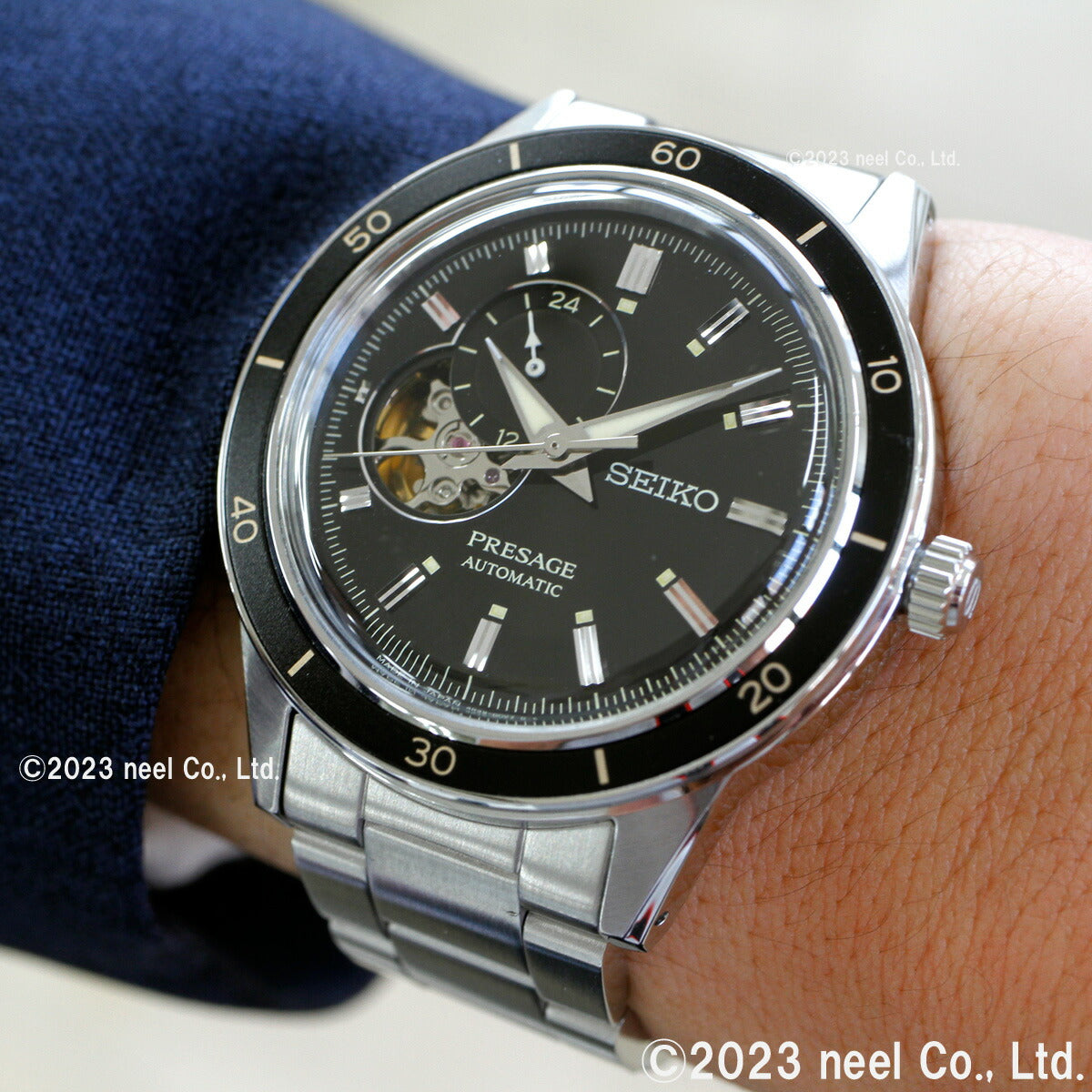 セイコー プレザージュ SEIKO PRESAGE 自動巻き メカニカル 腕時計 メンズ ベーシックライン セミスケルトン SARY191