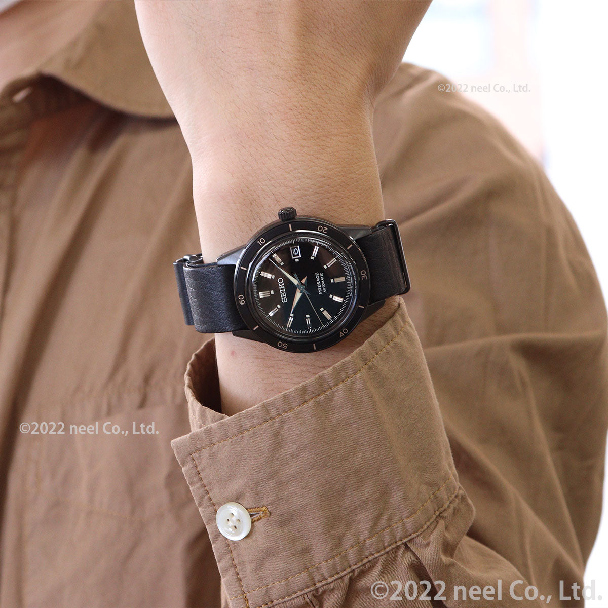 セイコー プレザージュ SEIKO PRESAGE 自動巻き メカニカル 腕時計 メンズ ベーシックライン セミスケルトン SARY215 ブラック