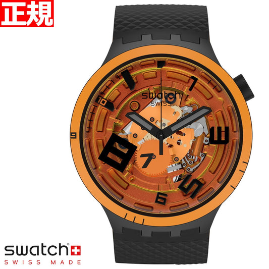 swatch スウォッチ 腕時計 SB01B127 メンズ レディース オリジナルズ ビッグボールド ウープス オレンジ ブラック BIG BOLD PLANETS OOPS!
