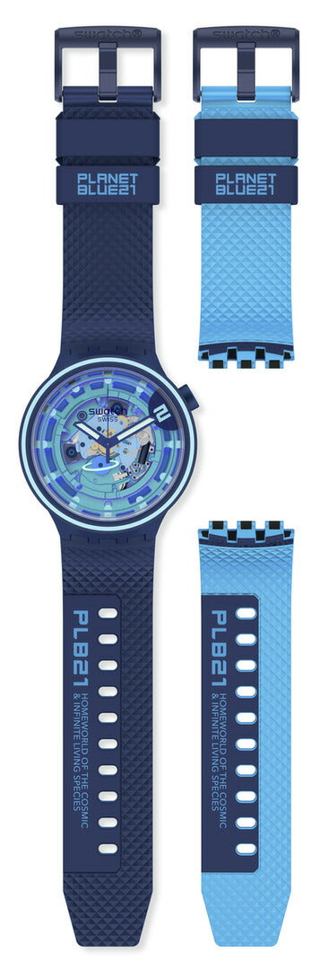 swatch スウォッチ 腕時計 SB01N101 メンズ レディース オリジナルズ ビッグボールド セカンドホーム ブルー BIG BOLD PLANETS SECOND HOME