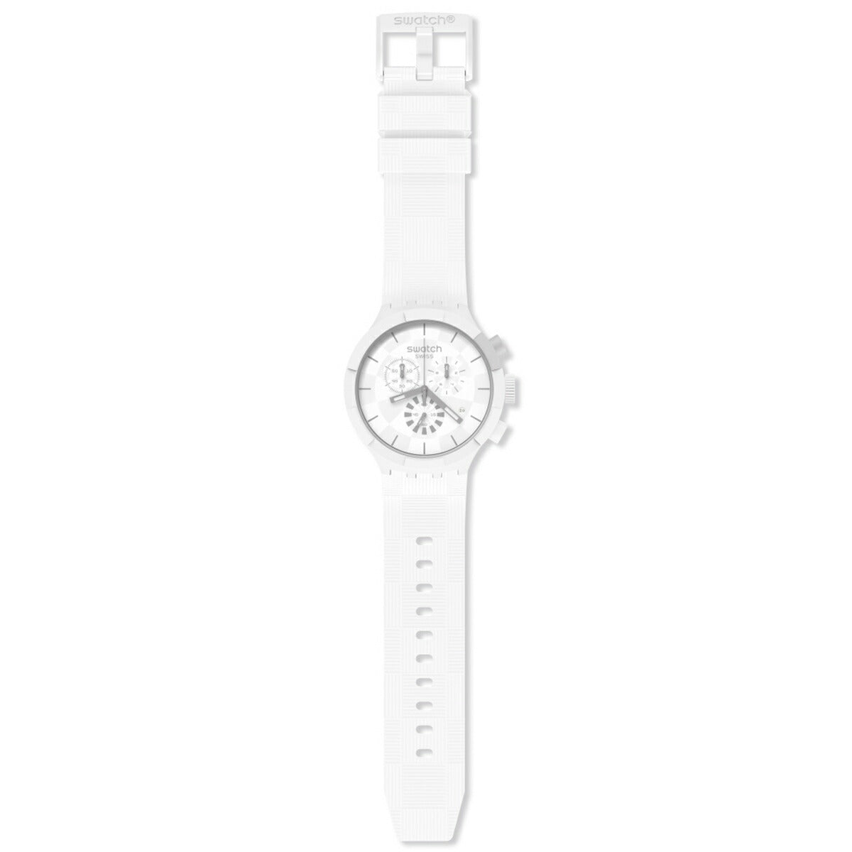 swatch スウォッチ 腕時計 メンズ レディース ビックボールド クロノ チェッカード・ホワイト Big Bold Chrono CHEQUERED WHITE クロノグラフ SB02W400
