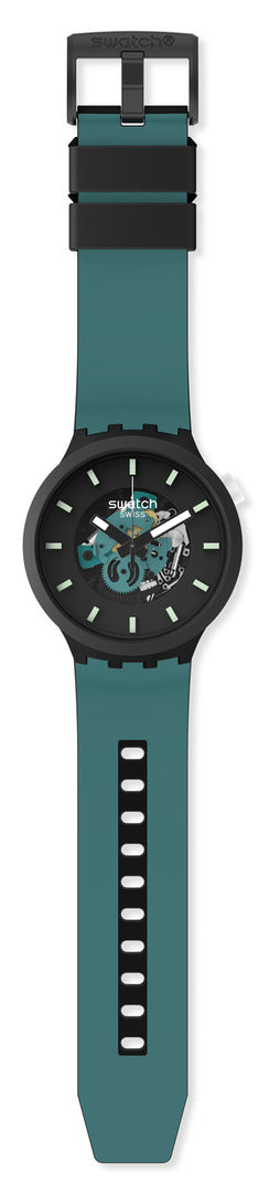 swatch スウォッチ 腕時計 メンズ レディース オリジナルズ ブラック BIG BOLD BIOCERAMIC TRAVEL BY DAY MONTHLY DROPS SB03B107