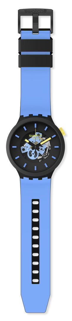 swatch スウォッチ 腕時計 メンズ レディース オリジナルズ ブラック BIG BOLD BIOCERAMIC TRAVEL BY DAY MONTHLY DROPS SB03B108