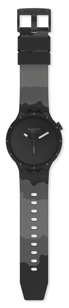 swatch スウォッチ 腕時計 メンズ レディース オリジナルズ ビッグボールド バイオセラミック ブラック BIG BOLD BIOCERAMIC BASALT COLOURS OF NATURE SB03B110