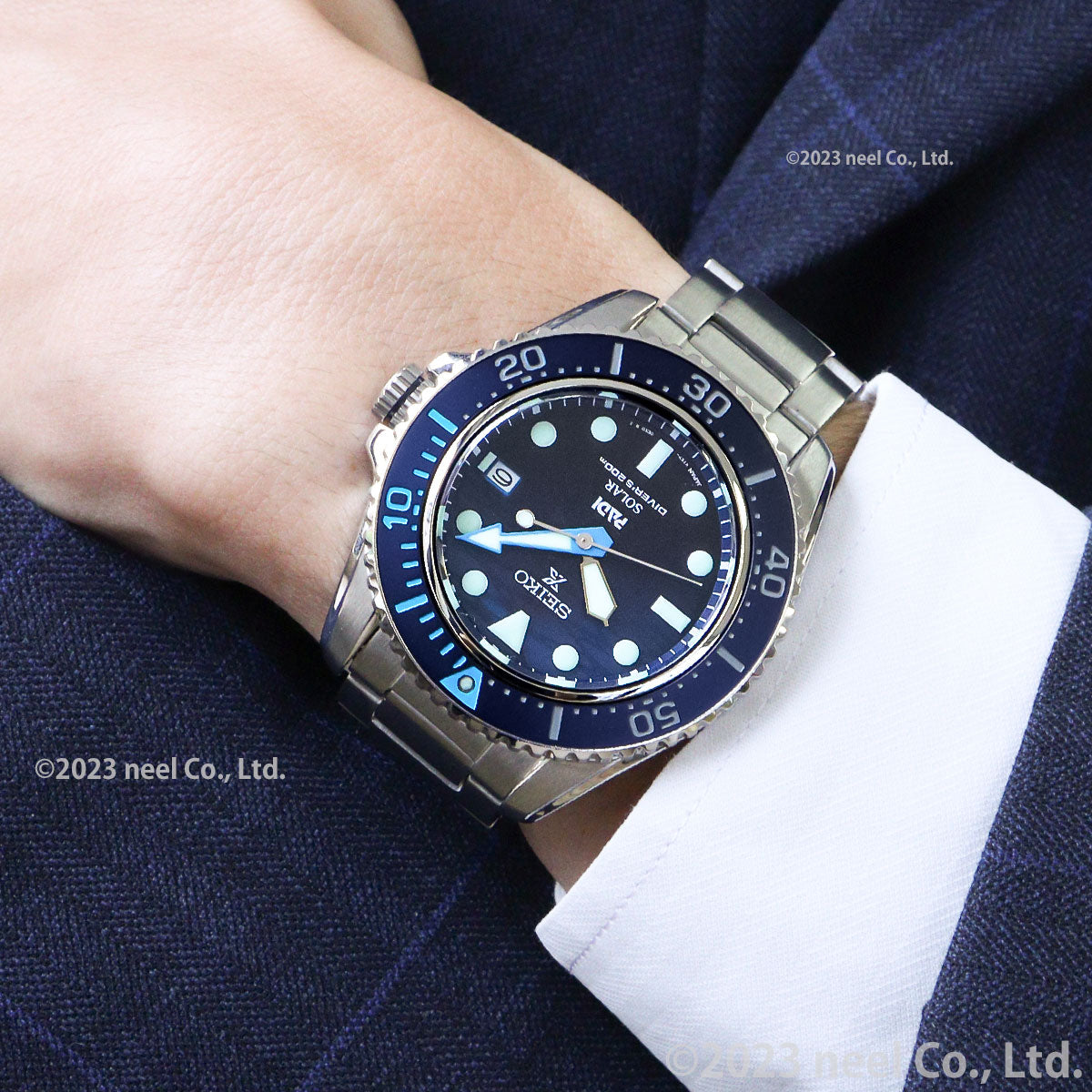セイコー SEIKO PROSPEX 「海」シリーズ 腕時計 メンズ SBDJ057 プロスペックス ダイバースキューバ ソーラー ブルーグラデーションxシルバー アナログ表示