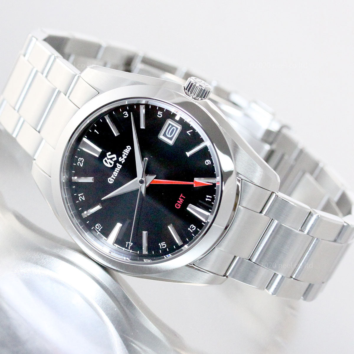 グランドセイコー 9Fクオーツ GMT メンズ 腕時計 SBGN013 ブラック メタルベルト カレンダー スクリューバック 9F86【正規品】【36回無金利ローン】