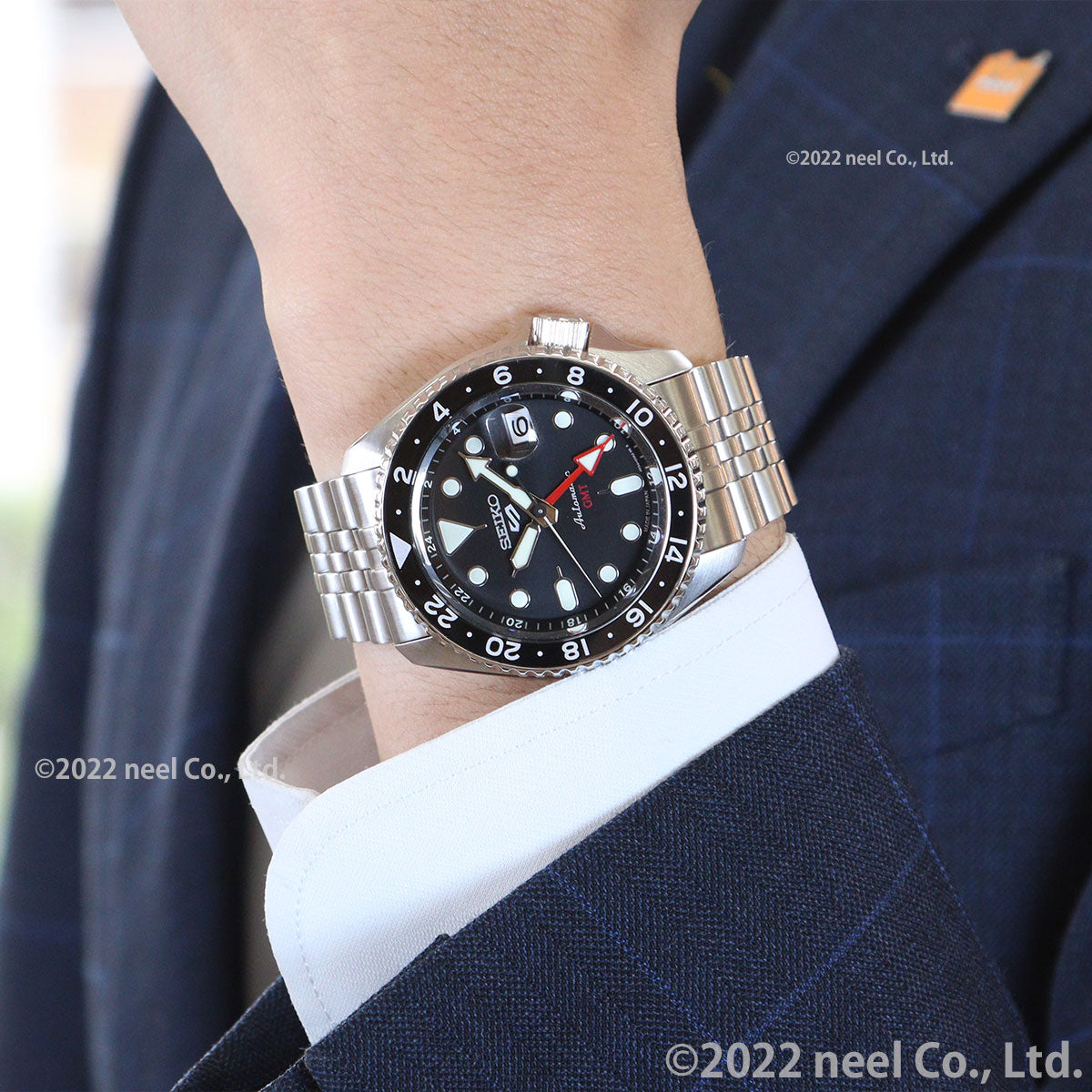 日本製自動巻き式ムーブメントSEIKO GMT SBSC001  Sports