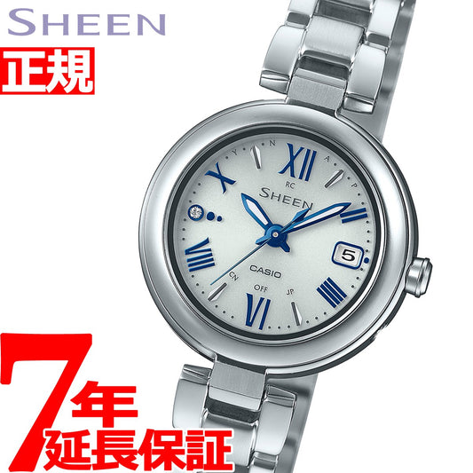 カシオ シーン 腕時計 レディース 電波ソーラー SHW-7100TD-7AJF チタン CASIO SHEEN