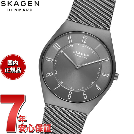 スカーゲン SKAGEN 腕時計 メンズ GRENEN ULTRA SLIM グレネン ウルトラスリム SKW6824 二針 チャコール ステンレス メッシュ