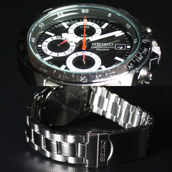 セイコー SEIKO 逆輸入 SEIKO クロノグラフ 腕時計 SND371P1 100M防水【クオーツ】【レア】【W30608】【正規品】