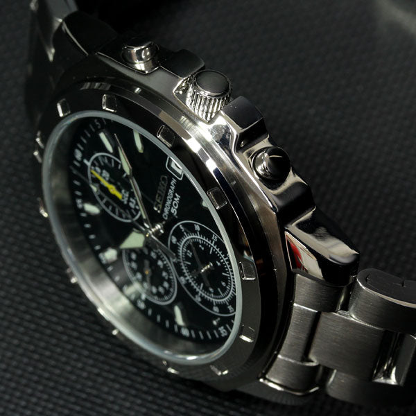 セイコー クロノグラフ 逆輸入 SEIKO 腕時計 SND411 50M 防水 【日本未発売】【逆輸入】【レア】【海外モデル】【正規品】