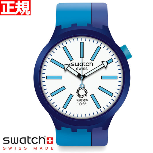 swatch スウォッチ 腕時計 メンズ レディース TOKYO 2020 オリジナルズ ビックボールド BB・アイ・ブルー Originals Big Bold BB AI BLUE SO27Z100