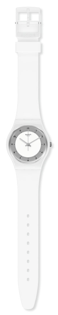 swatch スウォッチ 腕時計 メンズ レディース オリジナルズ ホワイト GENT WEISSER THAN WHITE MONTHLY DROPS SO28W104