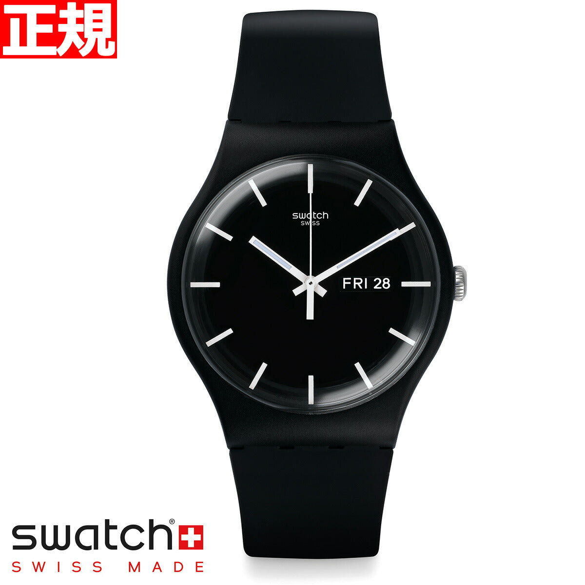 swatch スウォッチ 腕時計 メンズ レディース オリジナルズ ニュージェント モノ・ブラック Originals New Gent MONO BLACK SO29B704
