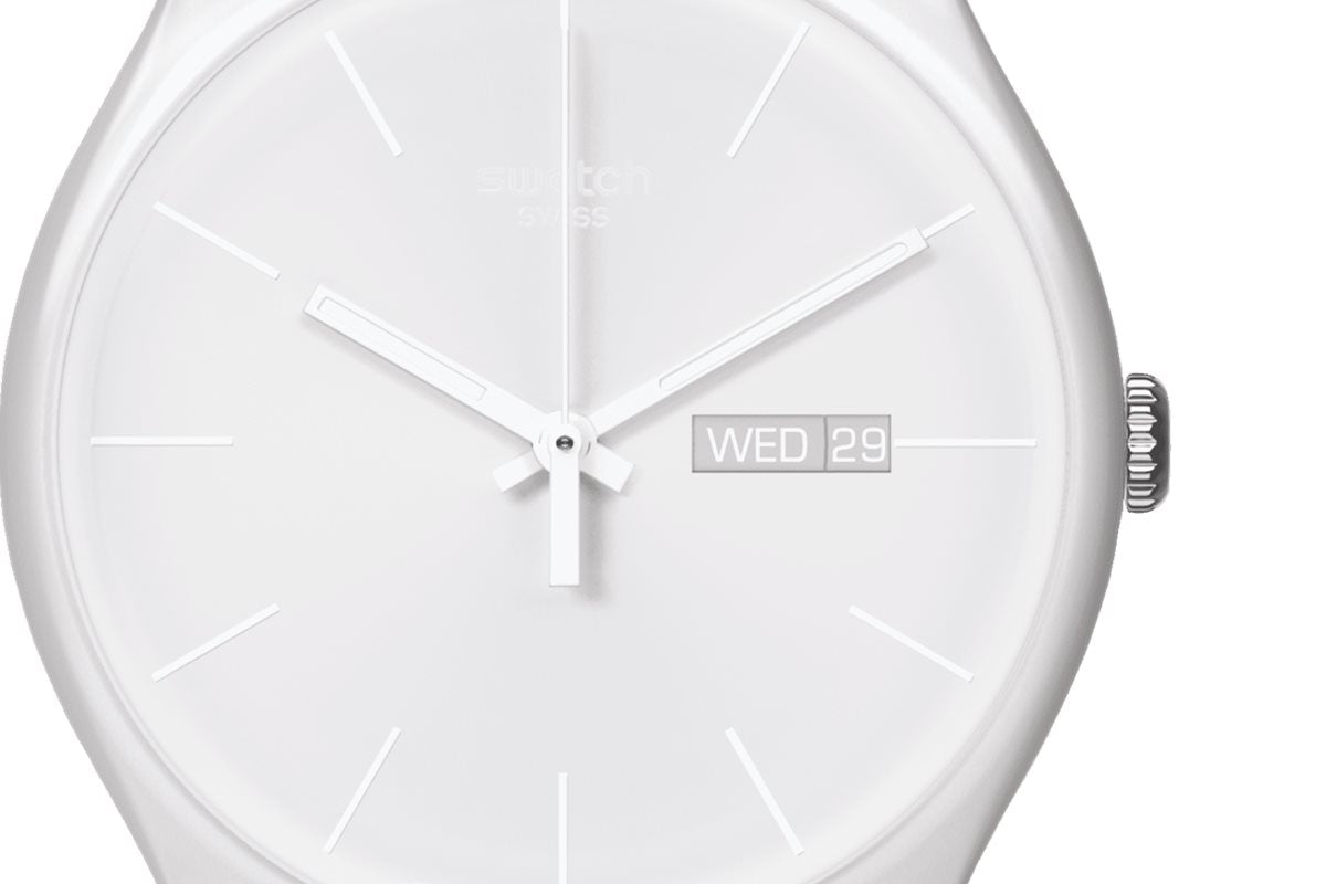 swatch スウォッチ 腕時計 メンズ レディース オリジナルズ ニュージェント ホワイト・レーベル Originals New Gent WHITE REBEL SO29W704-S14