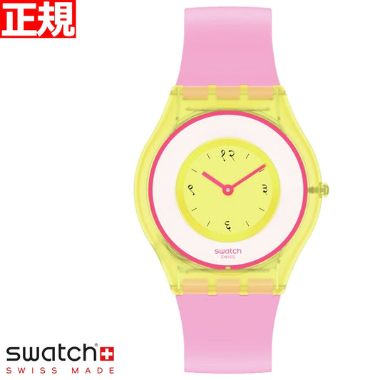 swatch X SUPRIYA LELE スウォッチ 腕時計 SS08Z101 レディース オリジナルズ スプリヤ・レレ インド・ローズ ライトイエロー ピンク INDIA ROSE 01