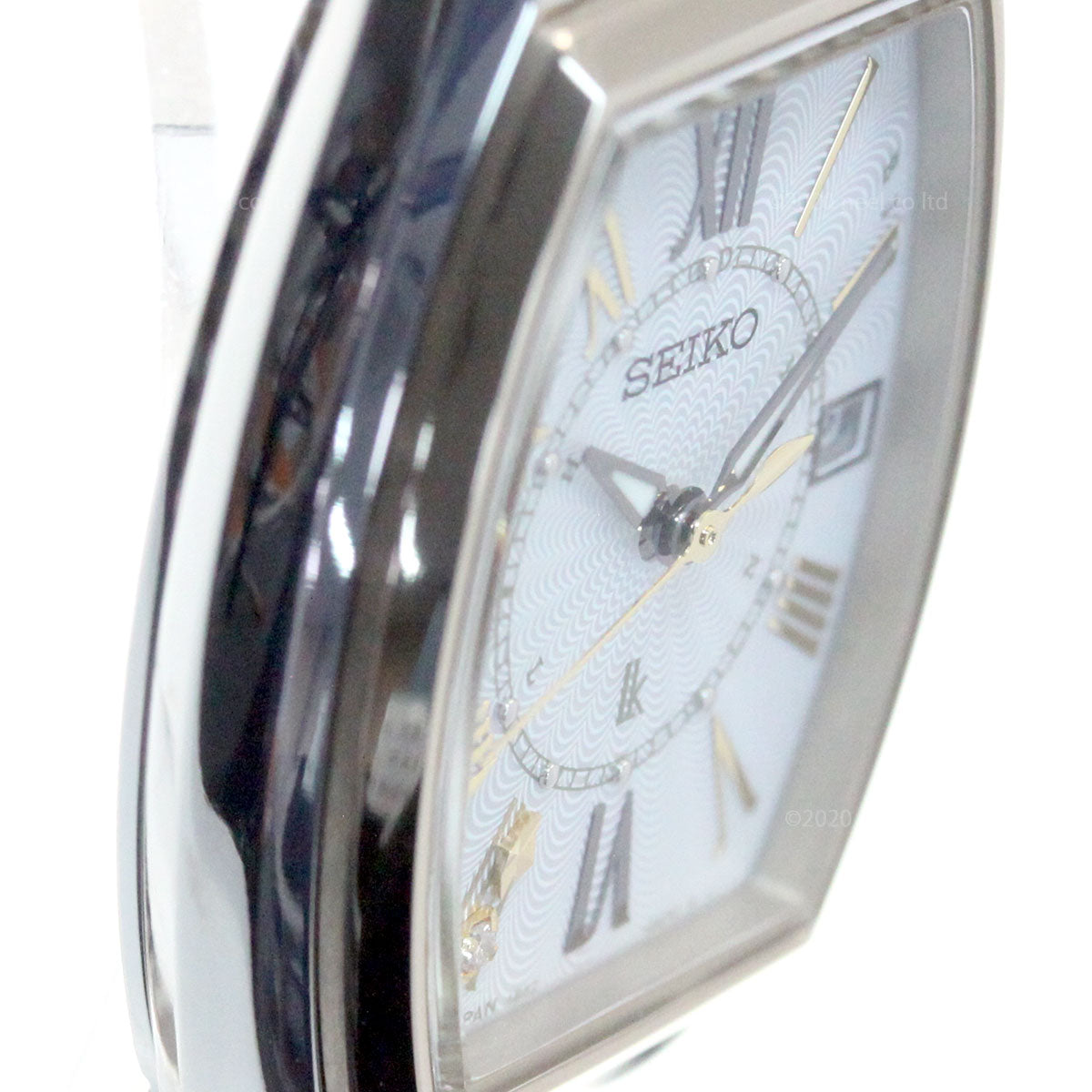 【新品】セイコー SEIKO 腕時計 レディース SSQW052 ルキア レディダイヤ レディゴールド 大人クラシック 電波ソーラー トノー Lady Diamond Lady Gold 電波ソーラー（1B32） ホワイトシェルxシルバー/シャンパンゴールド アナログ表示最大約18cmラグ幅