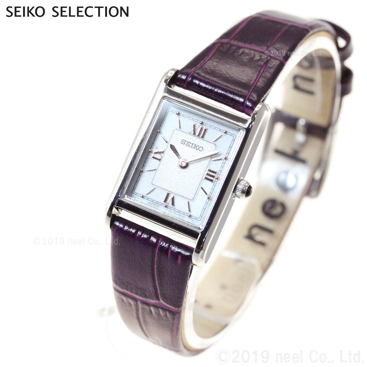 セイコー SEIKO 腕時計 レディース STPR065 セイコーセレクションナノ・ユニバース スペシャルモデル nano・universe Special Edition ソーラー（V115/日本製） ホワイト（ラメ入り）xパープル アナログ表示