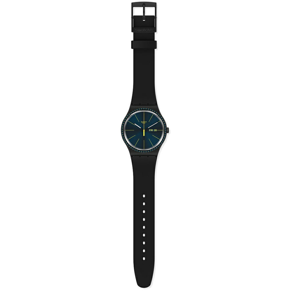swatch スウォッチ 腕時計 メンズ レディース オリジナルズ ニュージェント ブラック・レイルズ Originals New Gent BLACK RAILS SUOB731