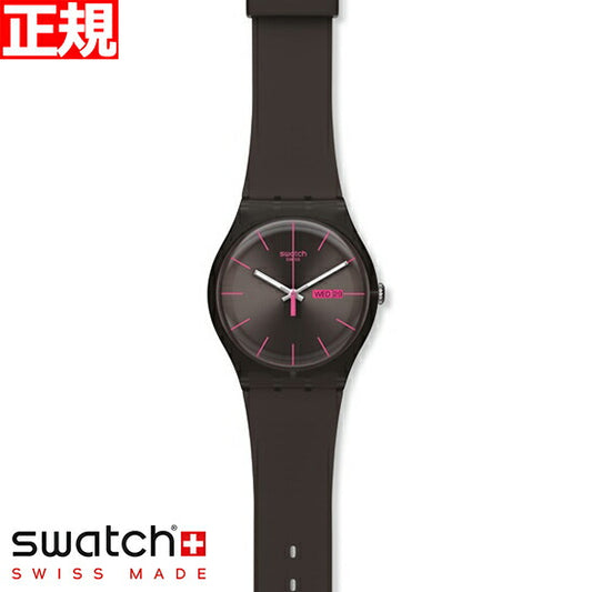 swatch スウォッチ 腕時計 メンズ レディース オリジナルズ ニュージェント ブラウン リブル Originals New Gent BROWN REBEL SUOC700