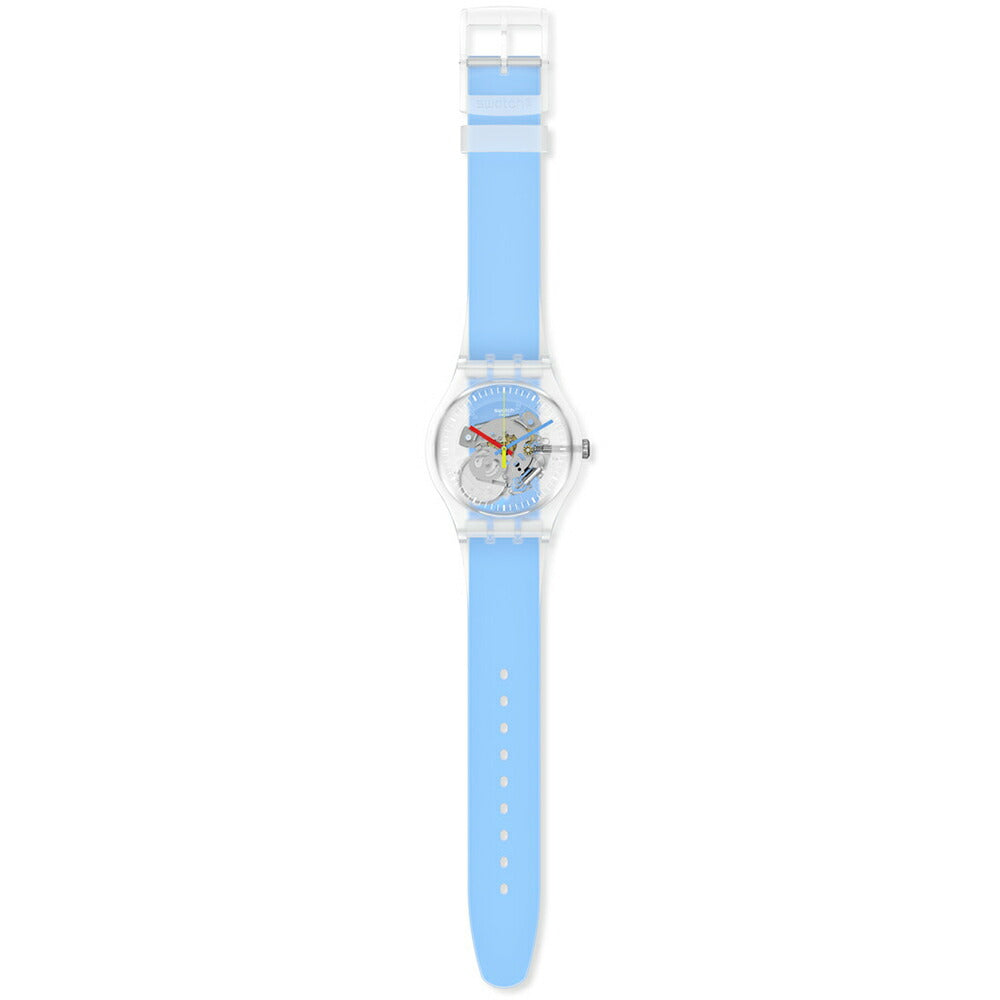 swatch スウォッチ 腕時計 メンズ レディース ニュージェント クリアリーブルーストライプト NEW GENT CLEARLY BLUE  STRIPED MONTHLY DROPS SUOK156