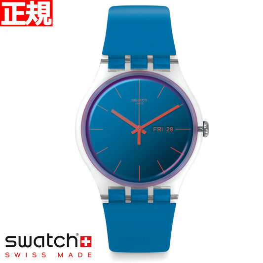 swatch スウォッチ 腕時計 メンズ レディース オリジナルズ ニュージェント ポーラブルー Originals New Gent POLABLUE SUOK711