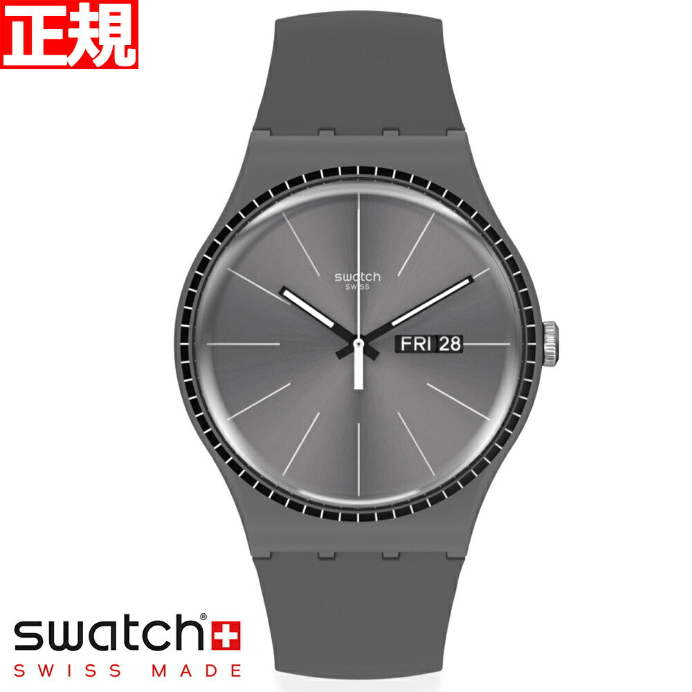 swatch スウォッチ 腕時計 メンズ レディース オリジナルズ ニュージェント グレイ・レイルズ Originals New Gent GREY RAILS SUOM709