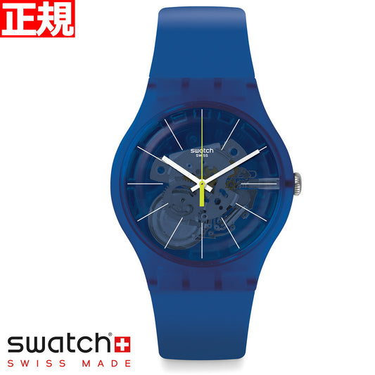 swatch スウォッチ 腕時計 メンズ レディース オリジナルズ ニュージェント ブルー・シロップ Originals New Gent BLUE SIRUP SUON142
