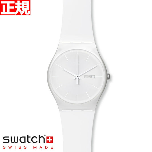 swatch スウォッチ 腕時計 メンズ レディース オリジナルズ ニュージェント ホワイト・レーベル Originals New Gent WHITE REBEL SUOW701