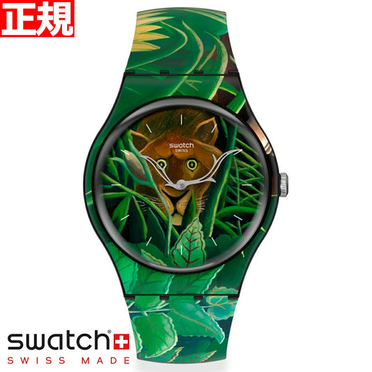 swatch スウォッチ MoMA 腕時計 メンズ レディース ニュージェント ザ・ドリーム・バイ・アンリ・ルソー ザ・ウォッチ New Gent THE DREAM BY HENRI ROUSSEAU、THE WATCH SUOZ333