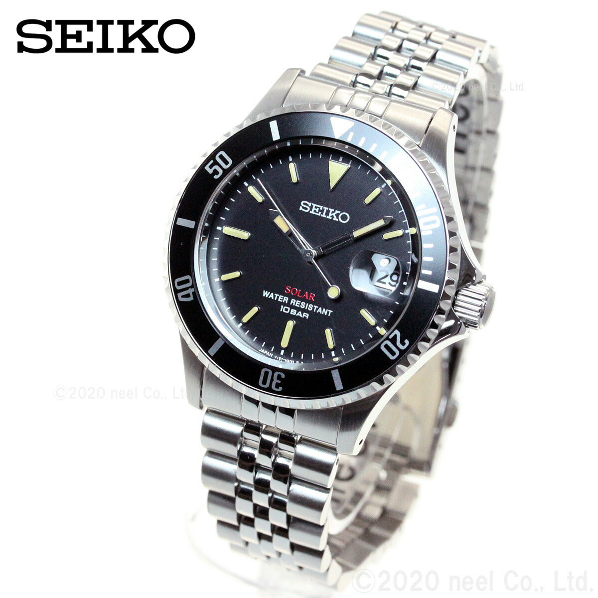 セイコー ソーラー SEIKO SOLAR ショップ限定モデル ヴィンテージデザイン 腕時計 メンズ SZEV012