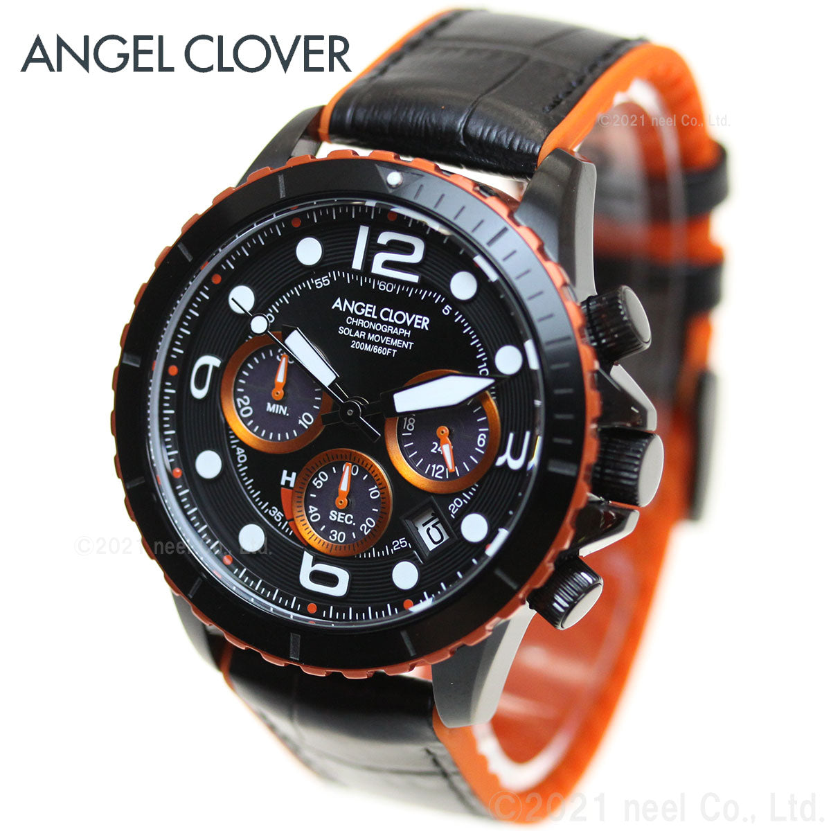 エンジェルクローバー ANGEL CLOVER ソーラー 腕時計 メンズ タイムクラフトダイバー TIME CRAFT DIVER クロノグラフ TCD45BK-BK