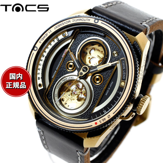 タックス TACS 腕時計 メンズ レディース ツインレンズ TWIN LENS 自動巻き TS2002B レトロ ゴールド