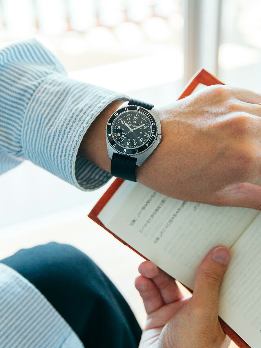 ベンラス BENRUS 腕時計 メンズ TYPE-II SILVER シルバー ミリタリーウォッチ 復刻モデル