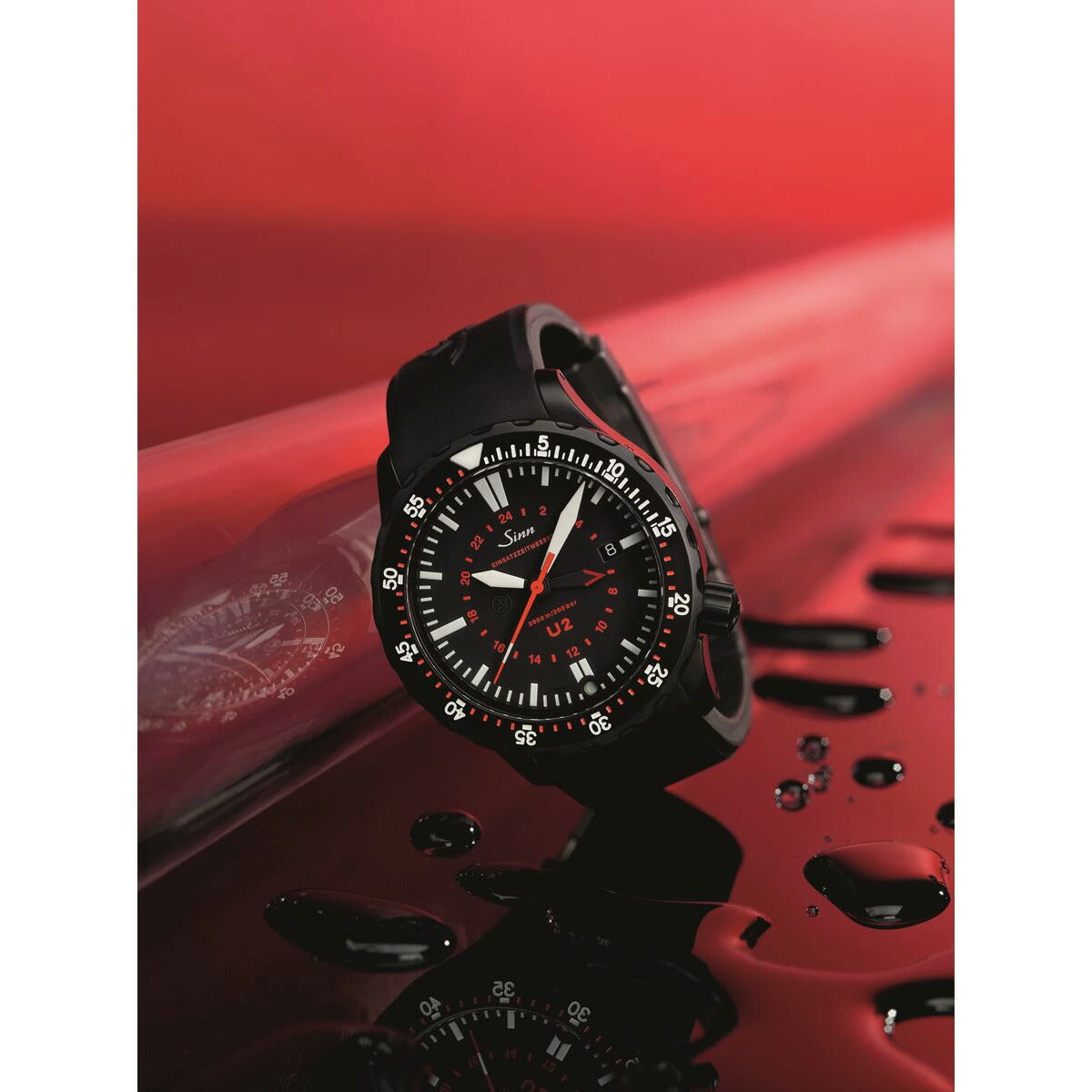【60回分割手数料無料！】Sinn ジン U2.S（EZM5） 自動巻き 腕時計 メンズ Diving Watches ダイバーズウォッチ  シリコンストラップ ドイツ製