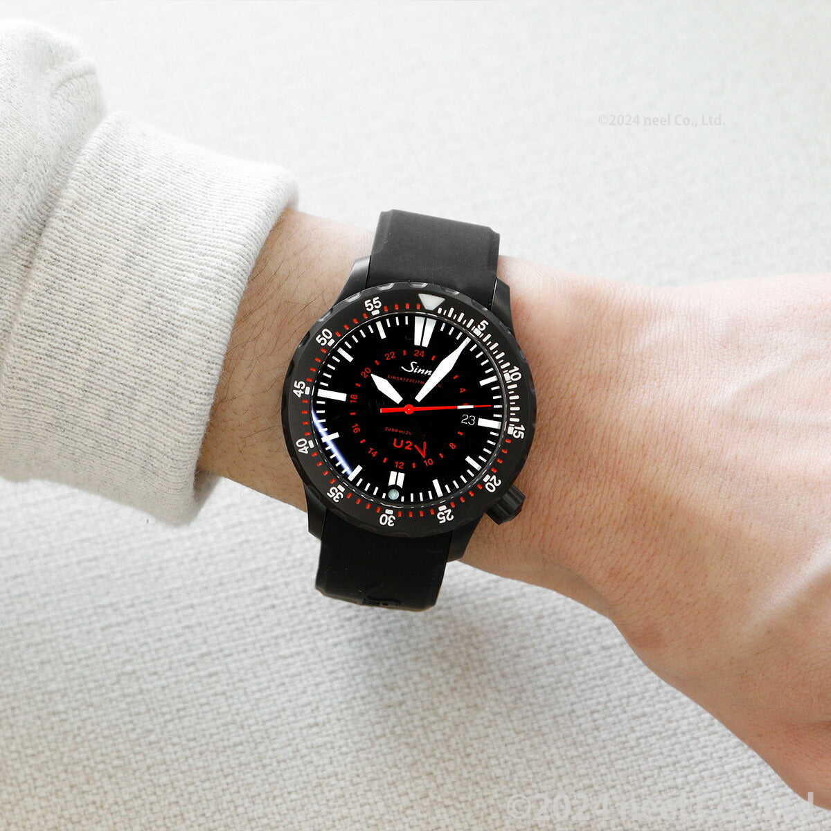 【60回分割手数料無料！】Sinn ジン U2.S（EZM5） 自動巻き 腕時計 メンズ Diving Watches ダイバーズウォッチ  シリコンストラップ ドイツ製