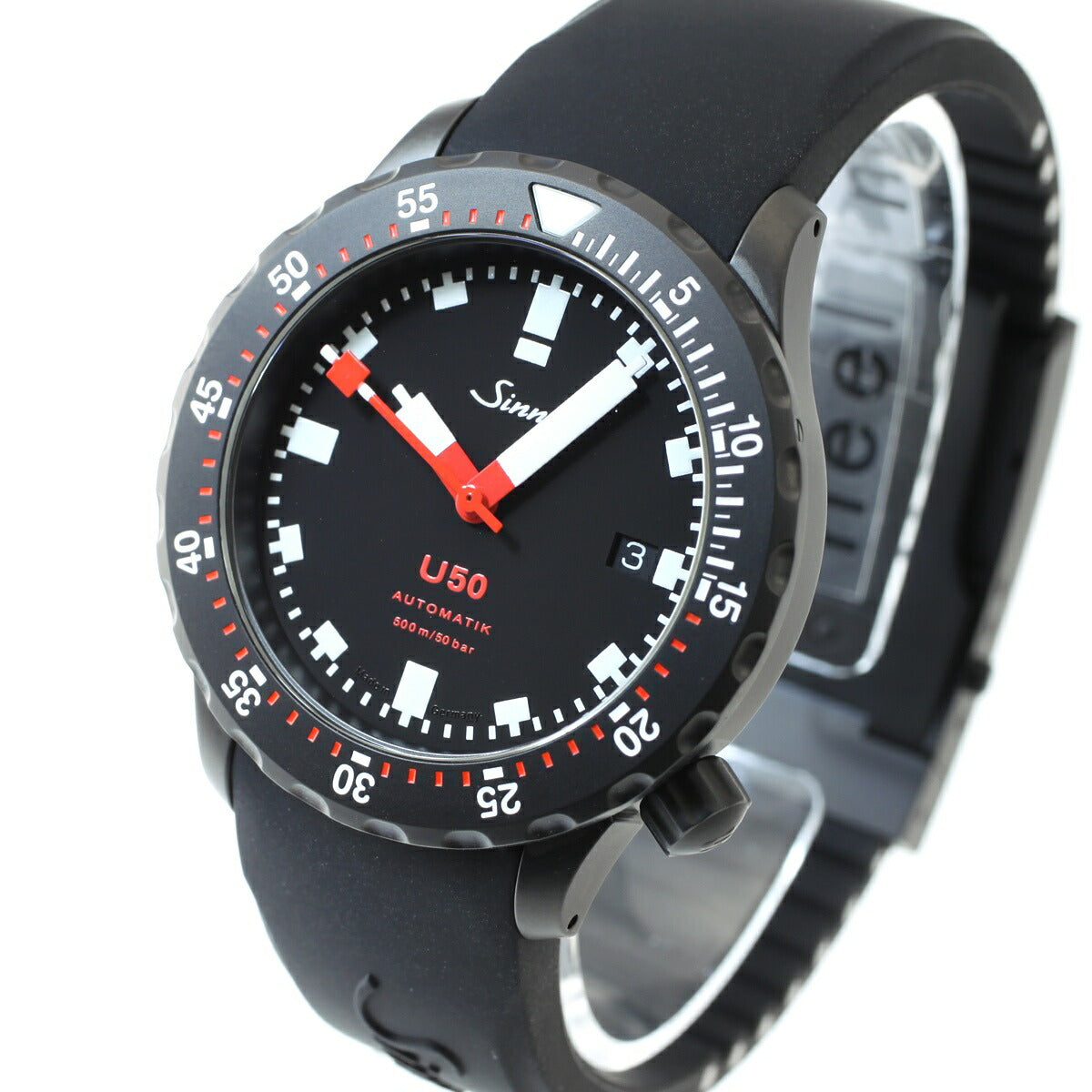 【60回分割手数料無料！】Sinn ジン U50.S 自動巻き 腕時計 メンズ Diving Watches ダイバーズウォッチ シリコンストラップ  ドイツ製